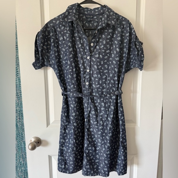 U.S. Polo Assn. Dresses & Skirts - 100% cotton U.S. Polo Assn. Navy Blue Floral Dress